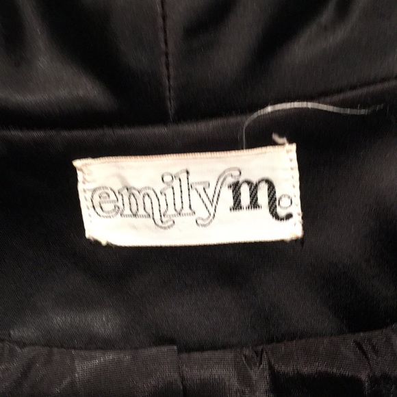 Vintage EmilyM tuxedo black velvet and satin jacket - Picture 6 of 8